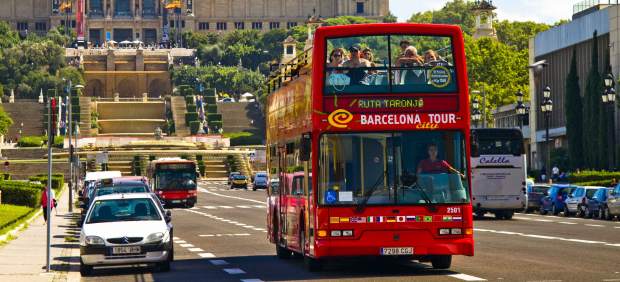 Un autobús turístic de Barcelona.